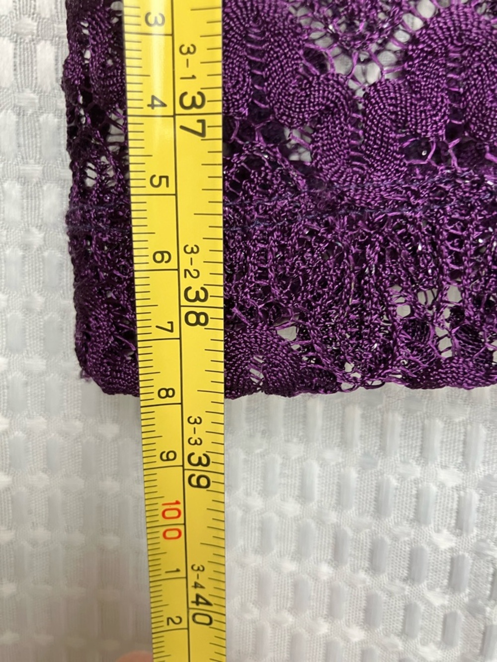 Purple Lace Elegant Cocktail Dress Petite Sz 8 V Neck Sleeveless Wedding Guest - Picture 8 of 12